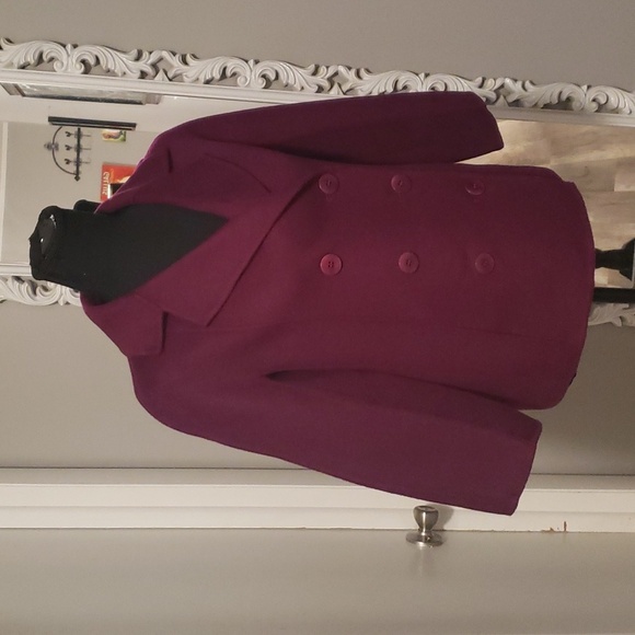 TALBOTS WOOL BLEND CROPPED DOUBLE BREASTED JACKET SZ 4 - Picture 12 of 14